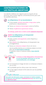 Lista de contraindicaciones a conocer antes de usar las pastillas abortivas